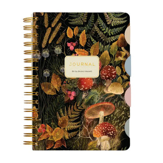 Bruno Visconti Spiral-Bound Art Journal: Forest Mushrooms