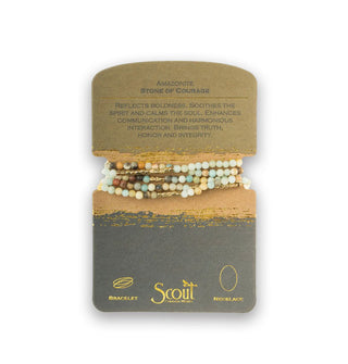 Amazonite beaded wrap necklace/bracelet on product card