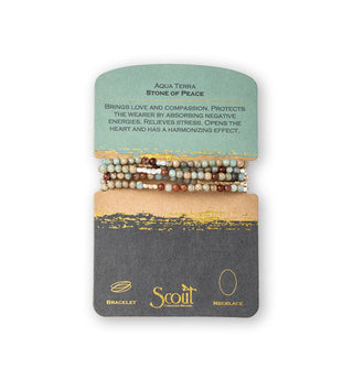 Aqua terra beaded wrap necklace/bracelet on product card
