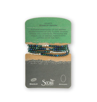 Azurite beaded wrap necklace/bracelet on product card