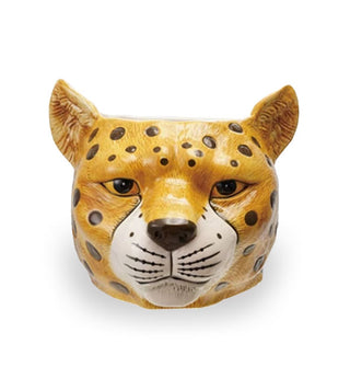 Ceramic cheetah head planter