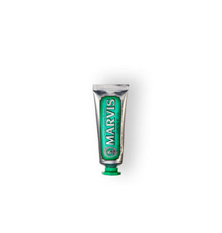 Green and silver 1.29-ounce tube of Marvis toothpaste