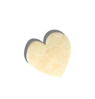 Cream-colored quartz-effect heart-shaped hair clip