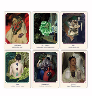 SIx-card spread from The Crystal Oracle deck