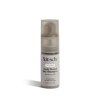 One-ounce bottle of Kitsch Volumizing Dark Tinted Dry Shampoo With Rice Protein