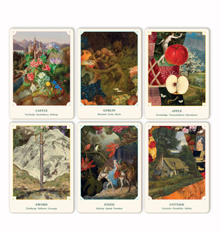 Six-card sample spread of The Fairy Oracle deck