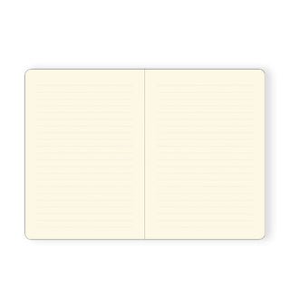 Journal interior has lightly lined pages