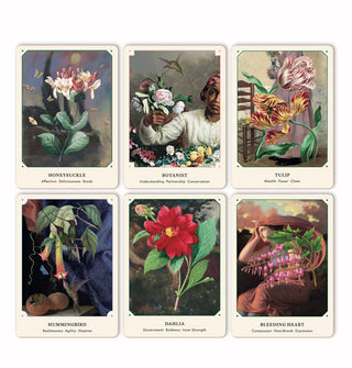 Six-card sample spread from The Flower Oracle deck