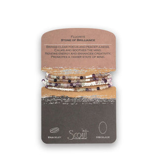 Fluorite beaded wrap necklace/bracelet on product card
