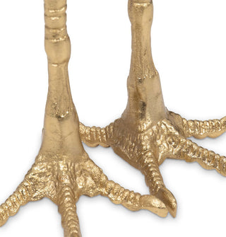 Gold sculptural bird's feet