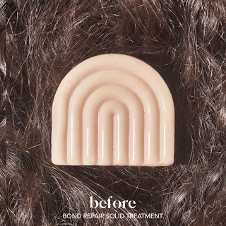 GIF demonstrating hair quality before and after using Kitsch Bond Repair Solid Treatment