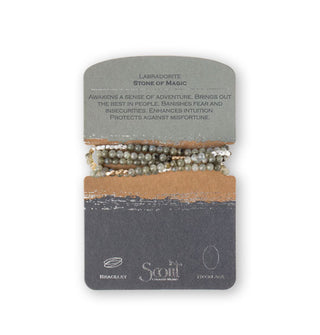 Labradorite beaded wrap necklace/bracelet on product card