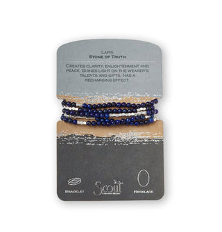 Lapis beaded wrap necklace/bracelet on product card