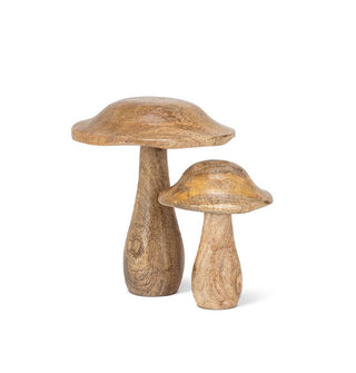 Wooden Mushroom Figurine