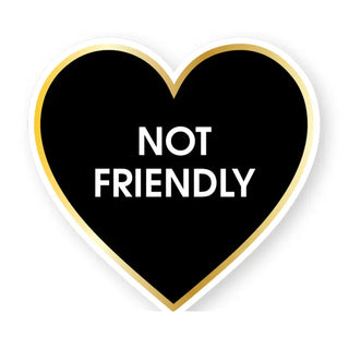 Not Friendly Heart Sticker
