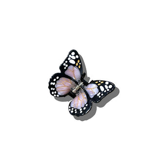 Solar Eclipse Hand-Painted Claw Clip: Mini Monarch Butterfly