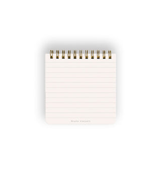 Small square spiral-bound white lined notebook page