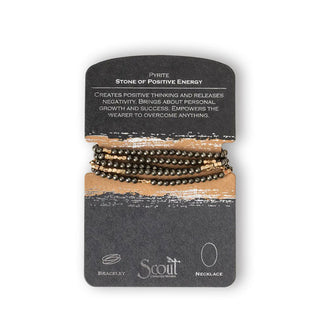 Pyrite beaded wrap necklace/bracelet on product card