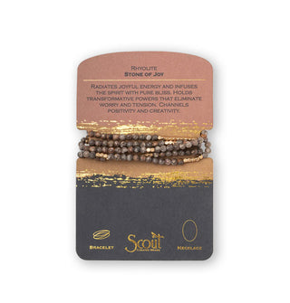 Rhyolite beaded wrap necklace/bracelet on product card