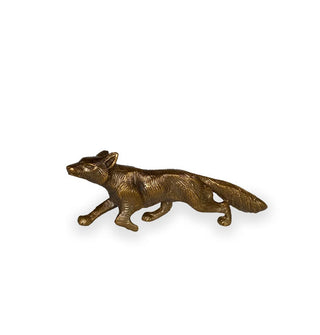 Brass running fox figurine