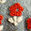 MM Rust Flower on Blue