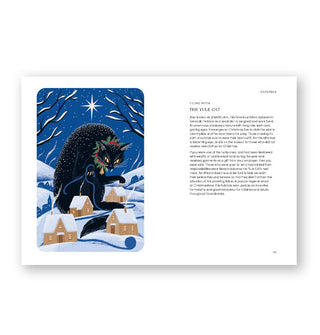 Page spread from The Cat Year features a section titled, "The Yule Cat" with corresponding illustration