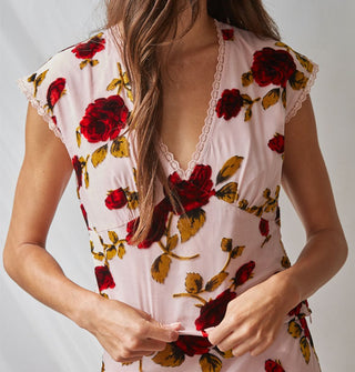 Valentina Velvet Rose Top