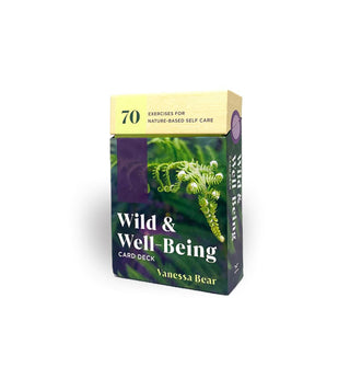 Box of Wild & Well-Being cards by Vanessa Bear featuring a photograph of a curly fern
