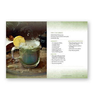 Page spread from Witch's Brew features a recipe for "The Cauldron" with photograph